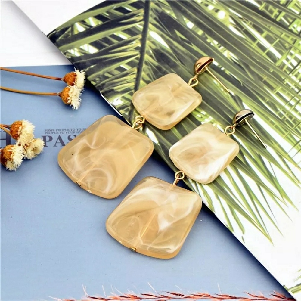 2 for $26 Geometric Square Acrylic Earring